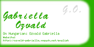 gabriella ozvald business card